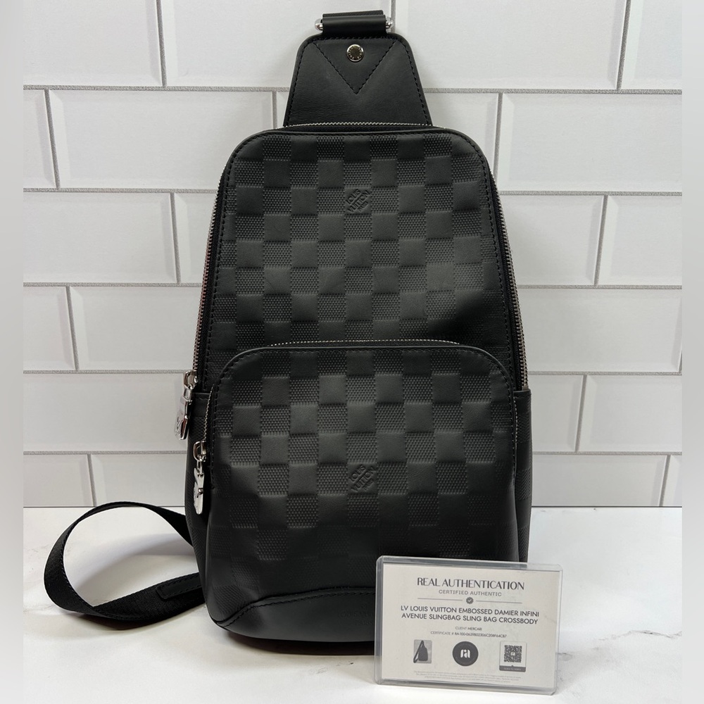 LV Louis Vuitton Embossed Damier Infini Avenue Slingbag Sling Bag Crossbody